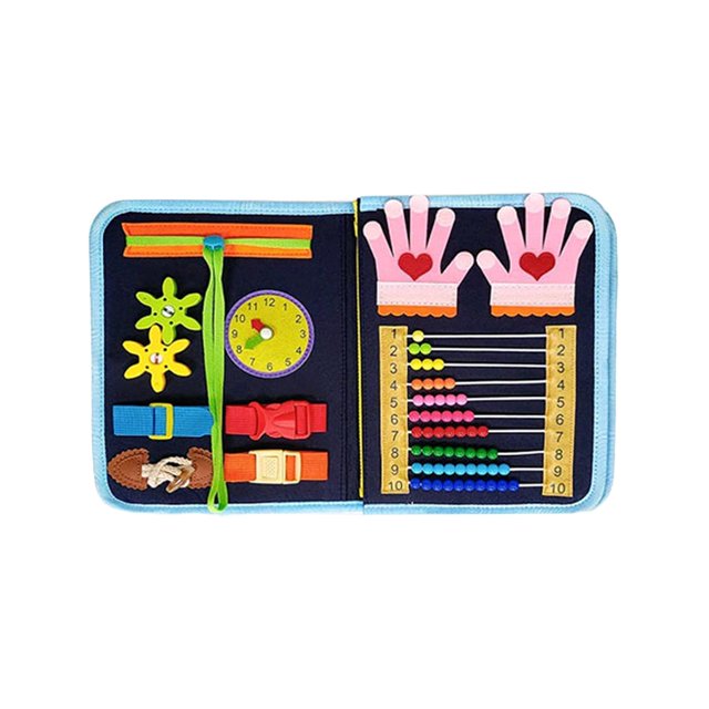 Tablero Ocupado Tablero de Actividades Juguete Educativo Montessori de Aprendizaje Temprano Tablero Sensorial de Fieltro para Niños Estilo b Baoblaze