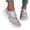 Light Gray, variant on LTTVQM Orthopedic Shoes for Women Lace Snap Breathable Running Shoes Floral Embroidery Sneakers Mesh Arch Support Slip On Walking Shoes White 40(US-8)