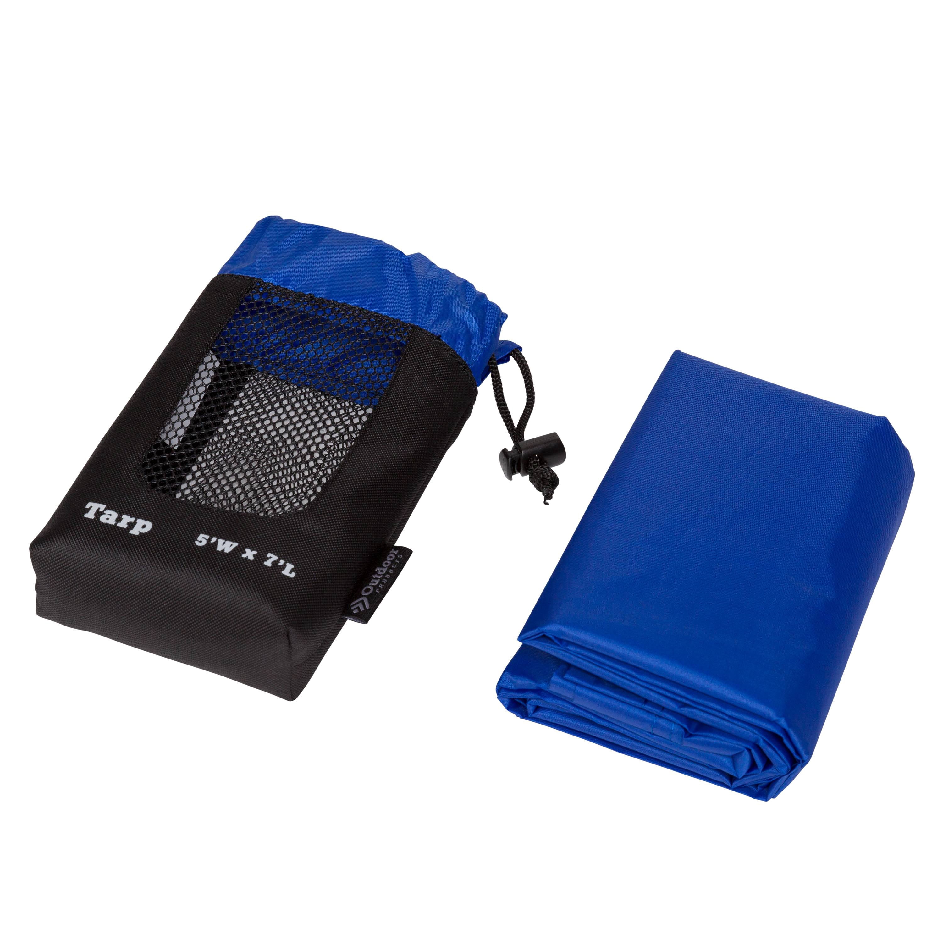 Outdoor Products All Purpose Backpackers Tarp 60in x 84in, Water-Resistant, Compact Storage Pouch