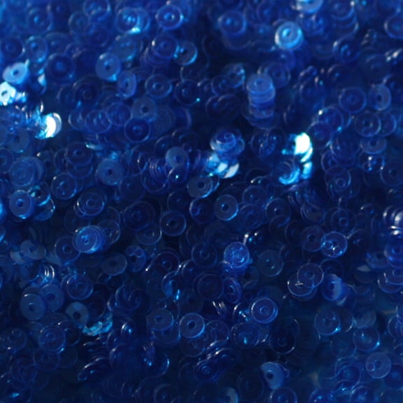 Aqua Turquoise Blue Sequins 3mm Transparent See-Thru Made in USA