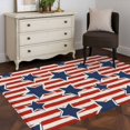 thumbnail image 3 of 3'x5' Area Rugs, 4th of July Indoor Outdoor Area Rug for Living Room Bedroom, Independence Day Blue Star Red Striped Rustic Washable Bathroom Rugs Kitchen Floor Carpet Mats Home Decor Aesthetic, 3 of 8