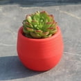 thumbnail image 4 of Colaxi 2xSmall Planters Indoor Flower Pots with Drainage Hole Red , Red, 3 Pcs, 4 of 8