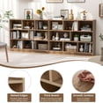 thumbnail image 4 of Songqin 8 Cube Bookcase, Freestanding 3-Tier Open Bookshelf, Modern Storage Display Cabinet, Wood Cube Storage Organizer for Living Room, Kid’s Room, Natural, 4 of 18