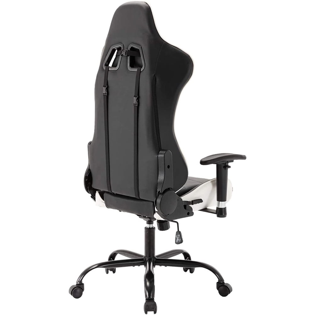 Kepooman Gaming Chair Computer Game Chair Office Chair Ergonomic High Back PC Desk Chair, Height Adjustment Swivel Rocker with Headrest and Lumbar Support Lumbar Pillow, White Kepooman Gaming Chair Computer Game Chair Office Chair Ergonomic High Back PC Desk Chair, Height Adjustment Swivel Rocker with Headrest and Lumbar Support Lumbar Pillow, White