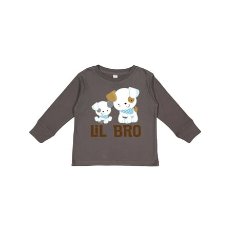 

Inktastic Lil Bro Boys Puppy Brother Gift Toddler Boy Girl Long Sleeve T-Shirt