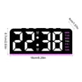 thumbnail image 3 of Hovilon LED Digital Alarm Clock, Large Character Desk Clock with Ambient Light, USB Powered Multifunctional Timepiece with Date Temperature Display, Minimalist Bedside Clock for Bedroom Office, Pink, 3 of 6