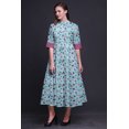 thumbnail image 4 of Bimba butterflies Ladies Button Down Print Dress A-Line Cocktail Party Shirt Dress-Medium, 4 of 5