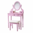 thumbnail image 4 of Moniys Wood Moniya Makeup Vanity Table and Stool Set, 4 of 5