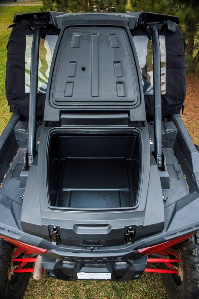 Highlands UTV Rear Cargo Box compatible with 2013-2023 Polaris RZR XP1000. Massive 168 Qt All-Weather Storage