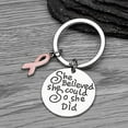 thumbnail image 2 of Breast Cancer Pink Ribbon Keychain, She Believed She Could So She Did Keychain for Women. Cancer Awareness, Cancer Survivor Gift, 2 of 3