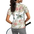 thumbnail image 2 of COEQINE Short Sleeve Golf Shirts for Women Moisture Wicking Soft 1/4 Zip Golf Tops Butterfly Dragonfly and rose Print Lightweight Polo Shirts Quick Dry Fit Workout Sportswear, 2XL, 2 of 7
