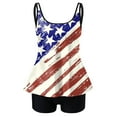 thumbnail image 4 of Women Tankinis Set Sleeveless Tank Top Two Piece Set Swimwear Independence Day Patriotic 250Th Anniversary Bathing Suit White,M, 4 of 5