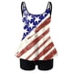 thumbnail image 3 of WILLBEST Traje de Baño Para Mujer, Tankini, Trajes de Baño de Dos Piezas Para Mujer, Camisetas Sin Mangas Con Torso Largo Estampado Del 4 de Julio y Pantalones Cortos., 3 of 4