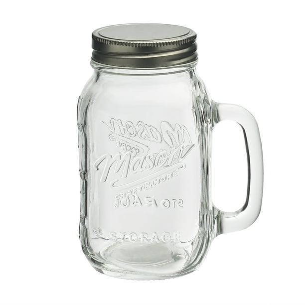 Mason Craft & More 24 Ounce Jars With Handles, 8 Pack