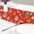 thumbnail image 4 of Yayeee Table Runner 70 inches Long Home Kitchen Dinning Party Decoration, Red Christmas Ornaments Pattern, 4 of 7