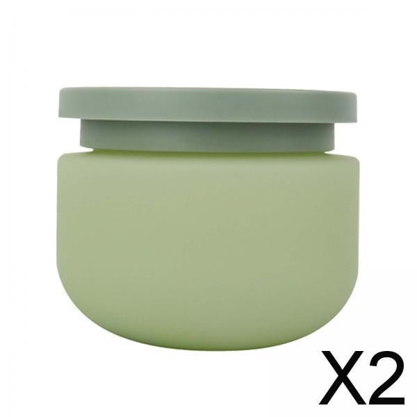 2x Tarro de Crema, Tarros de Maquillaje con Tapas, Tarros de Cosméticos Recargables, Envases de Cosméticos , Crema, Productos de Belleza, Polv 2 piezas