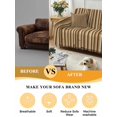 thumbnail image 5 of Country Farmhouse Couch Cover for 2 Cushion Sofa, Vintage Plants Lines Pattern Brown Washable Loveseat Sofa Covers Slipcover for Sectional Sofas L-Shaped, Couch Throw Cover 71"x118", 5 of 9
