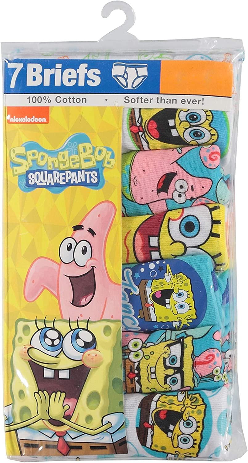 SpongeBob Squarepants Boys Underwear Multipack SB 7pk Ath Bxrbr 10 
