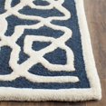 thumbnail image 3 of Safavieh Cambridge Collection CAM570M Handmade Moroccan Geometric Navy and Ivory Premium Wool Area Rug (2' x 3'), 3 of 9