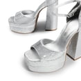 thumbnail image 3 of Sandalia DREAM PAIRS SDHS2324W Plata con Tacones de Pedrería 7, 3 of 5
