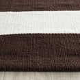 thumbnail image 6 of SAFAVIEH Montauk Saranna Striped Cotton Area Rug, Chocolate/Ivory, 6' x 6' Square, 6 of 10