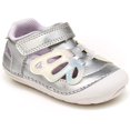 thumbnail image 1 of Stride Rite Unisex-Child Soft Motion Posie Sandal Infant 0-12 Months 3 Infant Silver, 1 of 7