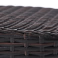 thumbnail image 5 of Outdoor Wicker Side Table With Powder-Coated Iron Frame Barrel Design No Assembly Required For Patio Backyard, 5 of 8