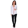 thumbnail image 4 of Simply Ravishing Women's Basic Long Sleeve Hip Length Open Drape Cardigan, Small, Ivory, 4 of 4