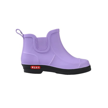 

SIMANLAN Womens Garden Shoes Slip Resistant Rain Boots Lightweight Waterproof Boot Ladies PVC Work Shoe Women s Outdoor Rainboot Purple 6