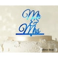 thumbnail image 1 of Mr And Mrs Wedding Cake Topper Mirror Cake TopperColor Option Available 4-5 Inches Wide, 1 of 1