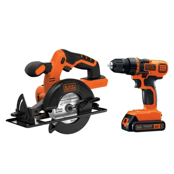 Black+Decker - Kit combinado de taladro/destornillador de 20 V MAX - BD2KITCDDCS