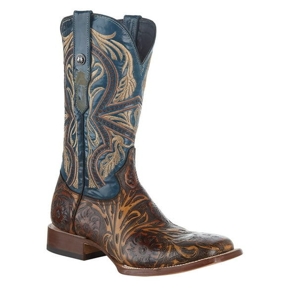 Tanner Mark Boots Men`s Tanner Mark Hand Tool Jungle 12` Volcano Azul Top Sq Toe Boot Multi 11 D