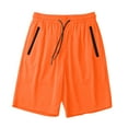 thumbnail image 3 of UVEASISHA Athletic Shorts with Pockets for Men Quick Dry Swim Trunks Shorts Lightweight Comfy Workout Running Gym Short Pants Orange XXXXL, 3 of 7
