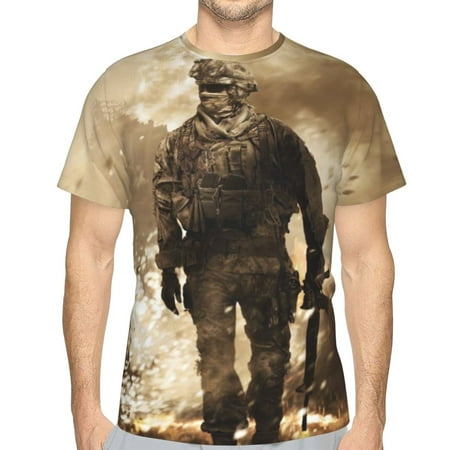 Call Of Duty Modern Warfare T Shirt 3d Printed Crewneck Graphic Short Sleeve Tees For Mens