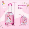 thumbnail image 2 of Resenkos Luggage Expandable Suitcase,2 Pieces Kids Carry-on Luggage Set with 12 Inch Backpack-Multicolor, 2 of 8