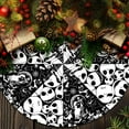 thumbnail image 2 of FlareFable 30" Nightmare Before Christmas Tree Skirt Mats, Novelty Skull Christmas Tree Skirts, Catroon Plush Christmas Tree Decorations for Home, Christmas Home Decors for Party Farmhouse (Black), 2 of 14