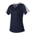 thumbnail image 3 of Alleson Athletic 558VW Womens V Neck Fastpitch Jersey - Royal White, 3 of 7