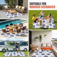 thumbnail image 3 of Grey Purple Moroccan Outdoor Rug 5x8 Ft, Non Slip Washable Area Rug, Retro Bohemia Geometric Pattern Patio Rugs Carpet Runner, Large Floor Mat for Indoor/Outdoor Deck Porch Camping, 3 of 8