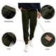 thumbnail image 5 of Pantalones largos de pana para hombre, con cordón y cintura elástica, holgados, para correr, informales, cargo, largos, de algodón y licra., 5 of 8