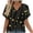 Black, variant on IFNWSV Womens Blouses Short Sleeve Non Positioning Print V Neck Dolman Sleeve Casual Loose Polyester Spandex Top Purple S