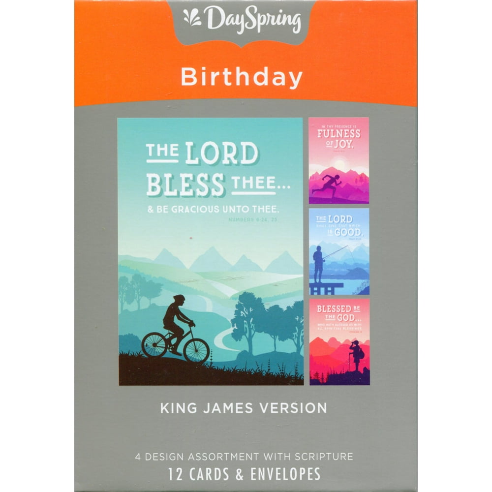Religious Boxed Cards  Birthday  Masculine  KJV  4 Design