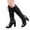 Black, variant on GHSOHS Knee High Boots for Women Black Leather Lace-up Zippers High Heel Long Boots Large Size Fall Winter Fashion Boots (40,Black)