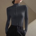 thumbnail image 2 of Luxalzxs Turtleneck Tops for Women Autumn Winter Fashion Long Sleeve Basic Layered Slim Soft Thermal Underwear Tops, 2 of 5