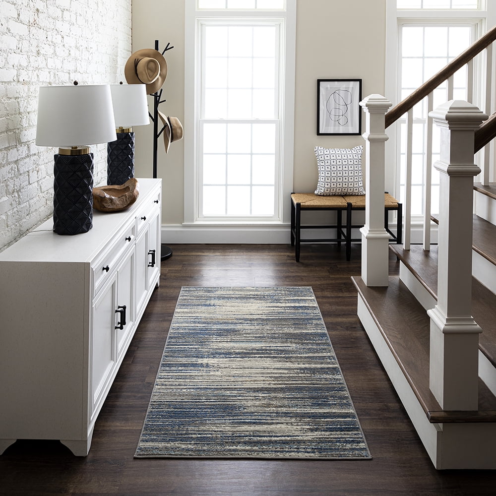 Mohawk Home Orpheus Indoor Woven Area Rug, Grey/Dark Blue, 3'11" x 6'