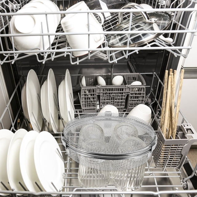 PTOOTP 1Set Dishwasher Basket for Kitchen Utensils and Silverware Stainless Steel Easy Cleaning for Home Users