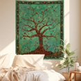 thumbnail image 4 of Gojian Boho Hippie Wall Tapestry for Bedroom Aesthetic, Indian Bohemian Tapestries Art Decor, Vintage Orange Mandala Floral Cool Vertical Wall Hanging for Living Room Dorm, 4 of 6