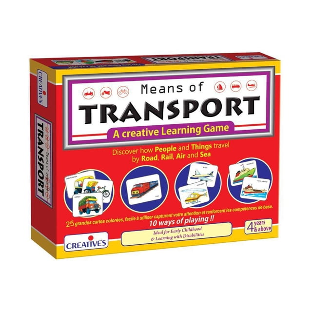 ISTAR Creative's Means Of Transport- Flash Cards Education Game & Puzzle Xmas Gift
