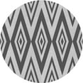thumbnail image 1 of Ahgly Company Machine Washable Indoor Round Transitional Platinum Silver Gray Area Rugs, 8' Round, 1 of 7