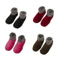 thumbnail image 4 of Women's Plush Cuffs Thermal Ankle Socks for Cold Weather Nonslip Grip Soles Floor Socks Thick Fleece Lined Slipper Socks, 4 of 10