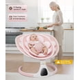 thumbnail image 3 of suihuooo Baby Swing for infants Newborn with Bluetooth and 5 Speed Built-in Soothe Melodies 5-Point Harness,Pink, 3 of 6